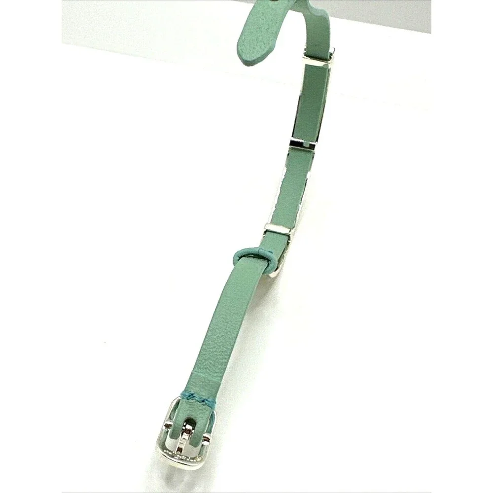 STELLA & DOT Blue Leather Wrap Bracelet Inspirational BELIEVE Statement 8
